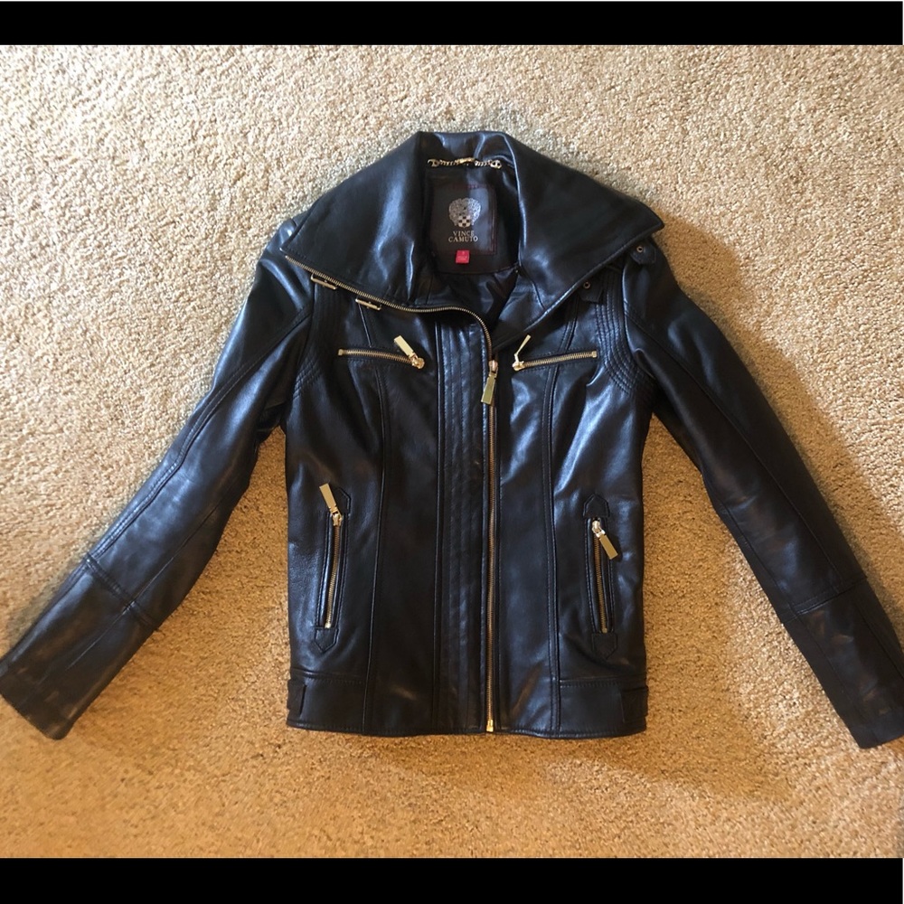 Vince Camuto Women’s Leather Moto Jacket